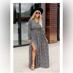 Pink Lily Stealing the Night Black Floral Maxi Dress XL